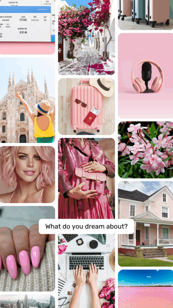 digital vision board example