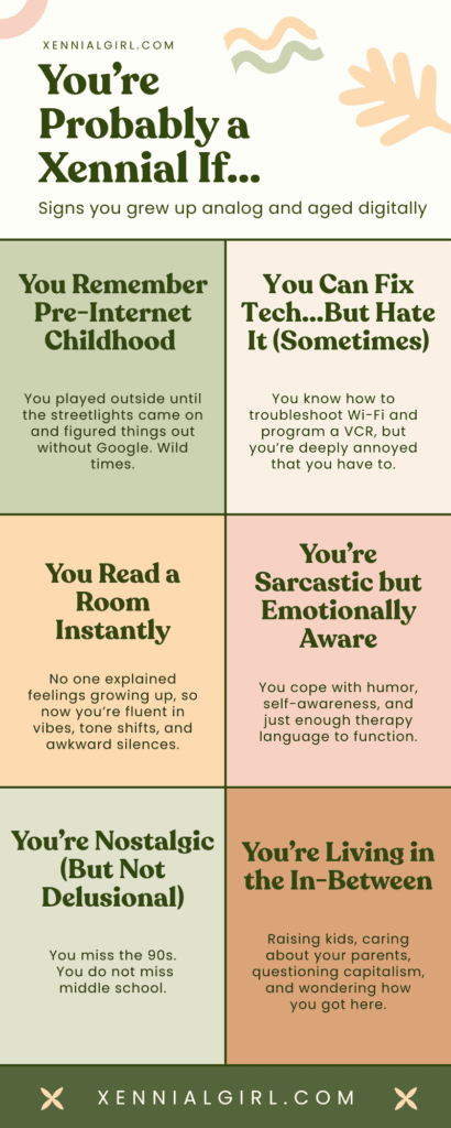 you're probably a xennial if infographic
