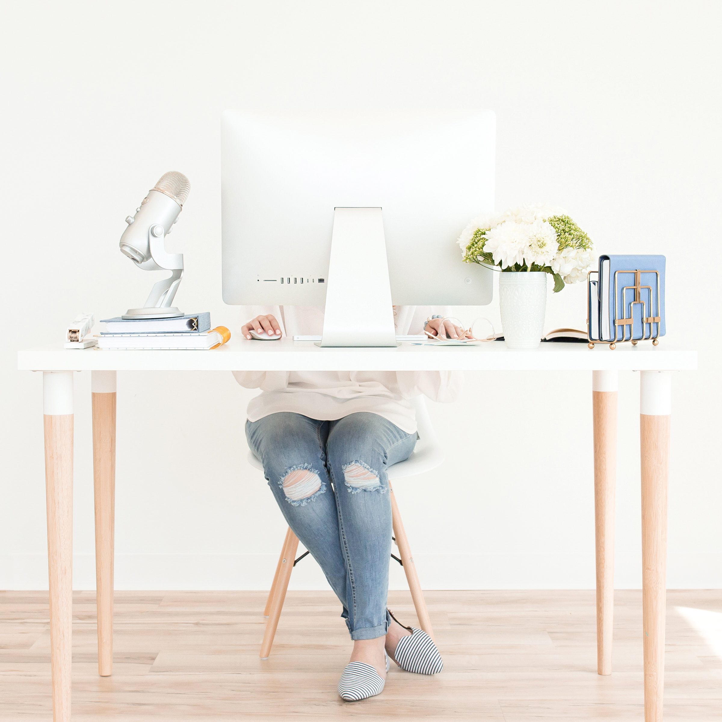 midlife woman at computer